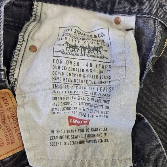 Levi's 550 Vintage 90s Relaxed Fit Jean Womens 9 Black High Rise Tapered 27x32 - Picture 11 of 13